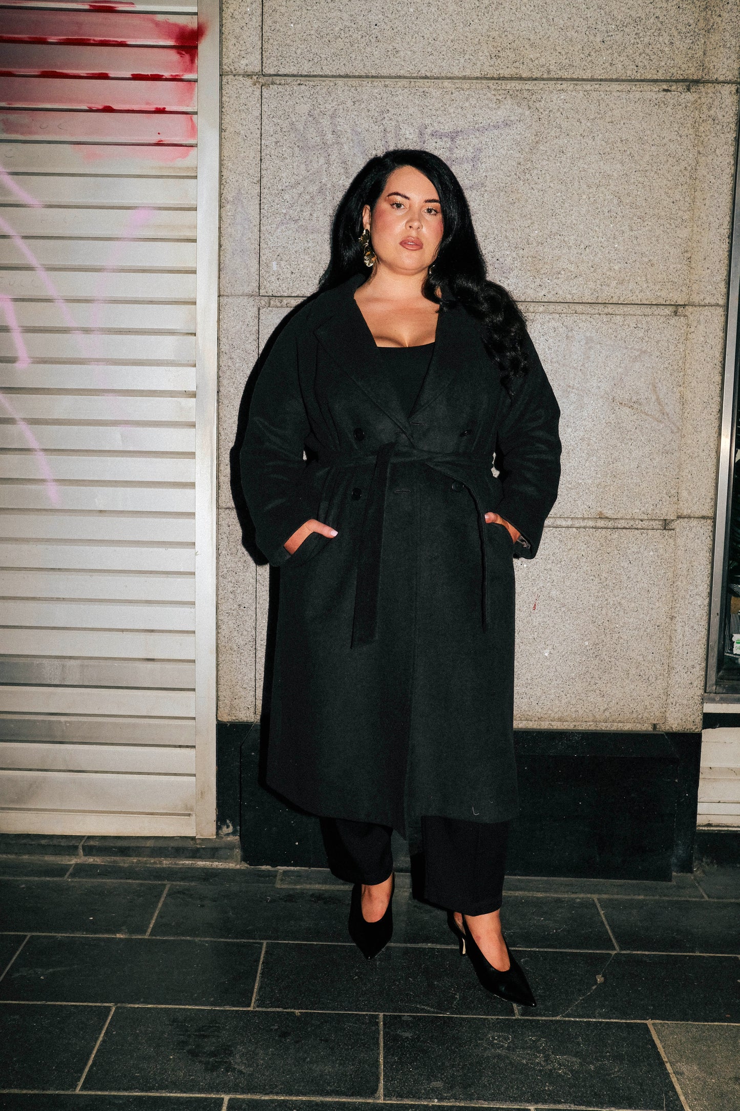 Anderson Double-Breasted Coat in Charcoal