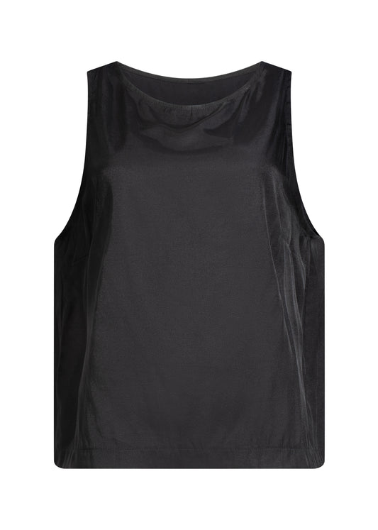High-Neck Jett Top in Deadstock Viscose