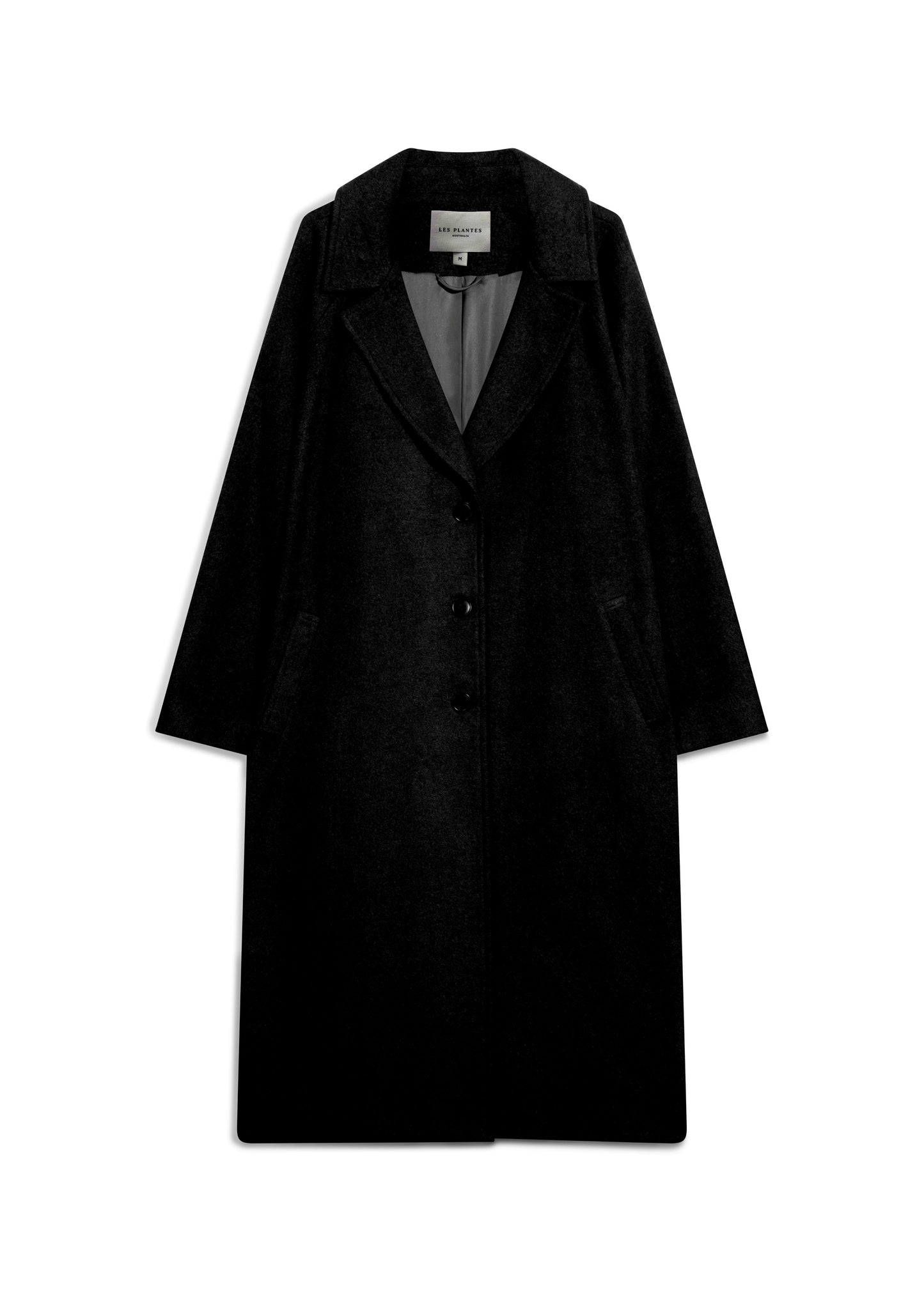 Phoenix Single-Breasted Coat in Black