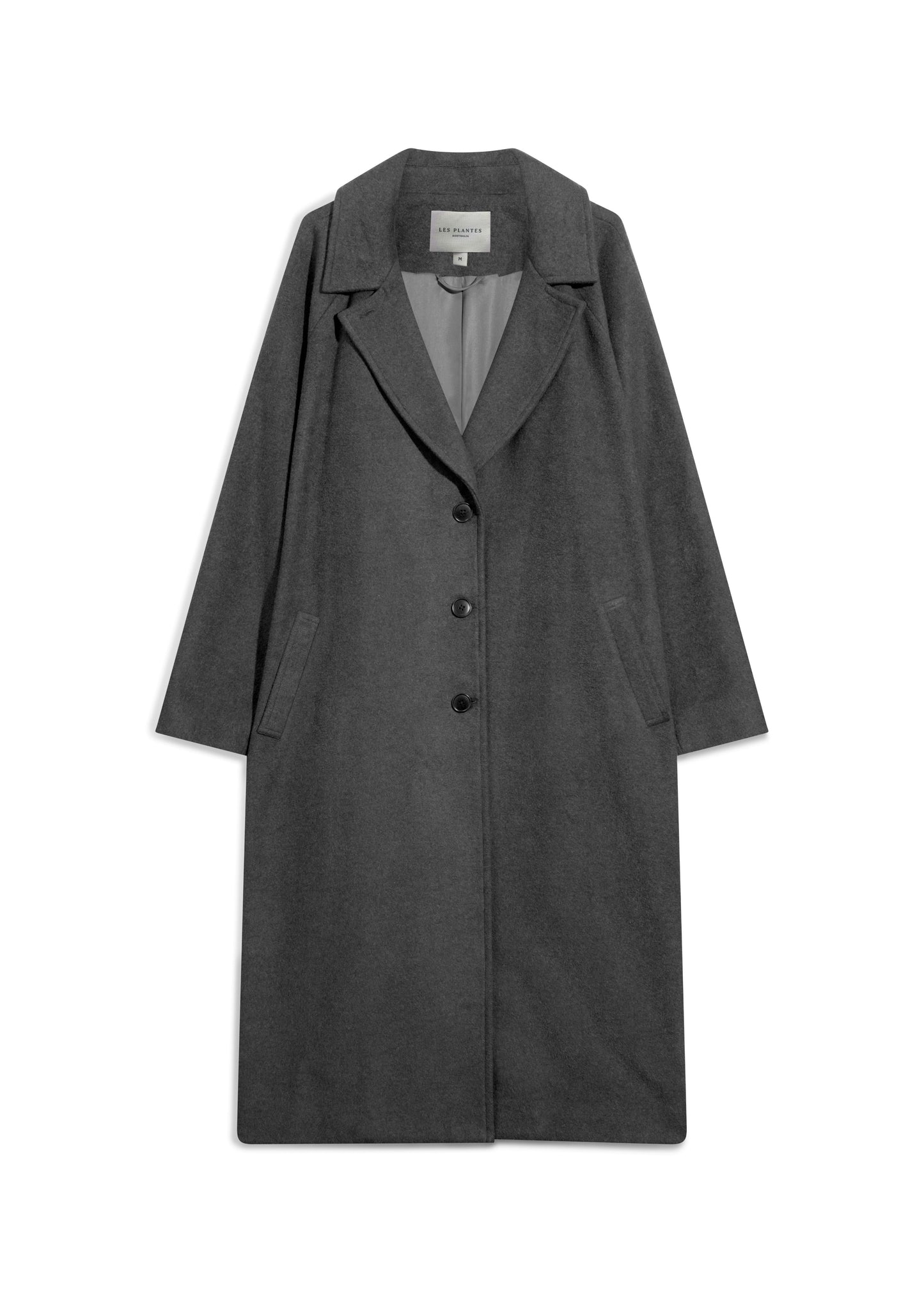 Phoenix Single-Breasted Coat in Charcoal