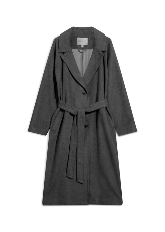 Phoenix Single-Breasted Coat in Charcoal