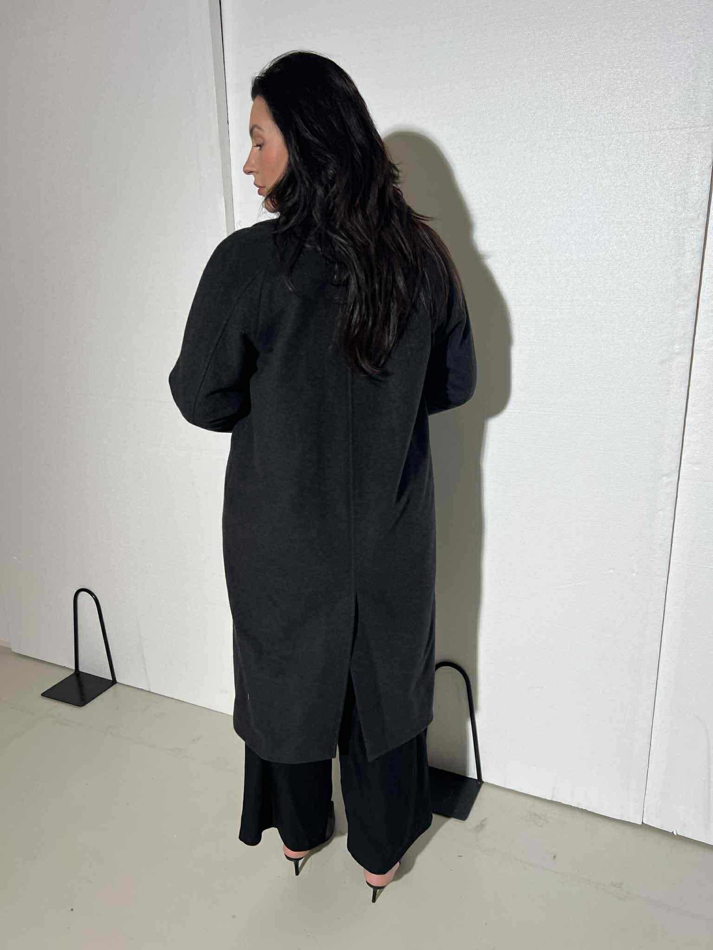 Anderson Double-Breasted Coat in Black
